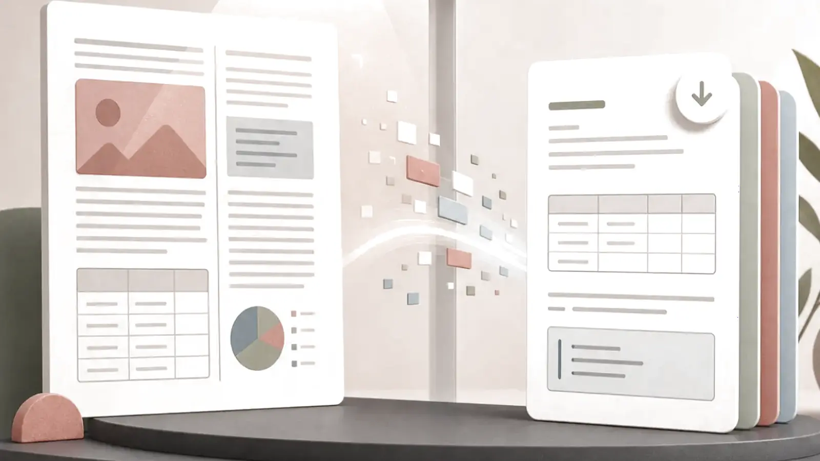 A document review workspace with checked structure and source comparison